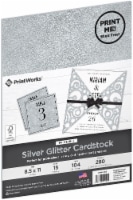 PrintWorks® Printable Silver Glitter Cardstock Perspective: Main