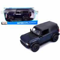 2021 Ford Bronco Wildtrak Dark Blue Metallic with Dark Gray Top \Special Edition\ by Maisto