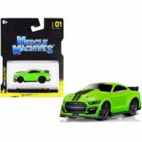 Muscle Machines 15550grn 2020 Ford Mustang Shelby GT500 Bright Green with Black Stripes 1-64 Perspective: Main