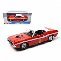 Maisto 1970 Dodge Challenger R & T Coupe Red 1-24 Diecast Model Car Perspective: Main