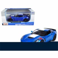 Maisto 2017 Chevrolet Corvette Grand Sport Blue Metallic 1/24 Diecast Model Car Perspective: Main