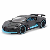 Maisto 31526gry Bugatti Divo Satin Special Edition 1 - Charcoal Gray with Carbon & Blue Accents Perspective: Main