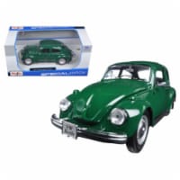 1973 Volkswagen Beetle Green 1/24 Diecast Model Car by Maisto Perspective: Main