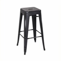 Bristow 30  Antique Metal Barstool Antique Black Finish 2 Pack
