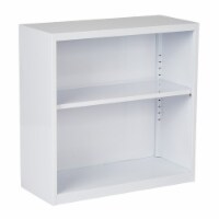 2 Shelf White Metal Bookcase by OSP Home Furnishings