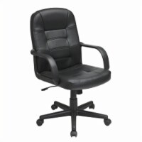 Mid Back Black Bonded Leather Executive Chair by Office Star
