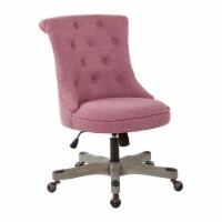 Hannah Tufted Office Chair in Orchid Purple Fabric with Gray Wood Base