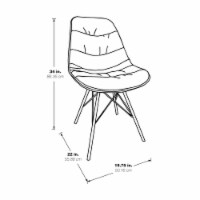 Langdon Chair in Saddle Brown Distressed Fabric with Rose Gold Base