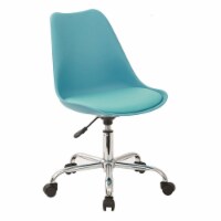 Emerson Teal Blue Office Chair with Pneumatic Chrome Base