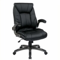 Faux Leather Mid Back Managers Office Chair in Black