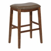 Metro 29  Saddle Stool in Espresso Finish Legs with Molasses Bonded Leather