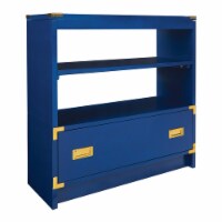 Wellington 36  Bookcase in Lapis Blue Engineered Wood