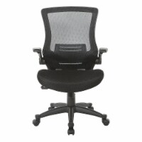 Office Star  EM60926P3M Screen Back Manager Chair with Mesh Seat - Black/Silver