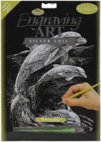 Silver Foil Engraving Art Kit 8 X10 -Dolphins