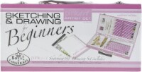 Pink Art Artist Set For Beginners-Sketching & Drawing