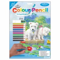 Color Pencil By Number Kit 8.75 X11.75 -Westie Pups