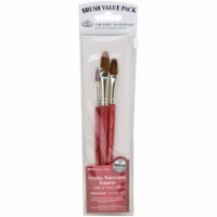 royal Langnickel Gold Taklon Filbert Comb Brush Set-3/Pkg