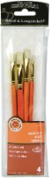 Royal Langnickel Bristle Value Pack Brush Set-Flat 4/Pkg
