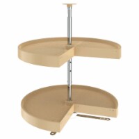 Rev-A-Shelf 28 Inch Lazy Susan Pic-Cut Polymer 2-Shelf, Almond, LD-2942-28-15-1
