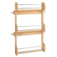 Rev-A-Shelf 18 Kitchen Cabinet Door Mounted 3-Shelf Storage Spice Rack, 4SR-18