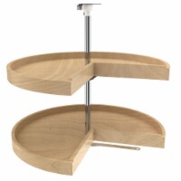 Rev-A-Shelf 4WLS942-24-52 24 Inch 2 Shelf Wood Pie Cut Lazy Susans, Natural