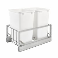 Rev-A-Shelf 5349-18DM-2 Double 35 Quart Base Cabinet Pull Out Waste Containers