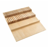 Rev-A-Shelf 4WDKB-1 2 Row Trimmable 55 Slot Knife Block Drawer Organizer Insert