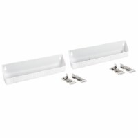 Rev-A-Shelf 14 Kitchen Sink Front Tip-Out Accessory Trays, White, 6572-14-11-52