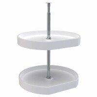Rev-A-Shelf 7012-20-11-52 20 Inch D Shape Cabinet Lazy Susan w/ 2 Shelves, White