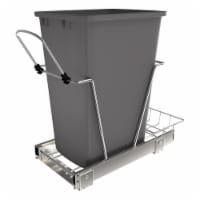 Rev-A-Shelf Pull Out Trash Can 35 Qt for Kitchen Cabinets, Gray, RV-12KD-13C-S