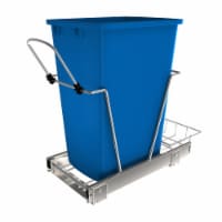 Rev-A-Shelf Pull Out Trash Can 35 Qt for Kitchen Cabinets, Blue, RV-12KD-22C-S