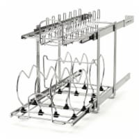 Rev-A-Shelf 5CW2-1222-CR 12 Inch 2 Tier Pots and Pans Cookware Cabinet Organizer