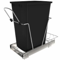 Rev-A-Shelf Pull Out Trash Can 35 Qt for Kitchen Cabinets, Black, RV-12KD-18C S