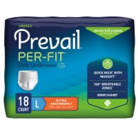 Prevail Disposable Underwear Large, Extra, 18 Ct