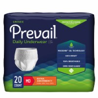 Prevail Daily Disposable Underwear Medium, Extra, 20 Ct