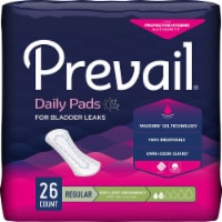 Prevail Daily Liner Female Incontinent Pad Pant Liner 7.5 Length PV-926, Light, 26 Ct