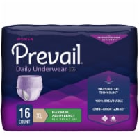 Prevail For Women Daily Disposable Underwear Female X-Large, Maximum, 16 Ct
