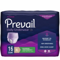 Prevail For Women Daily Disposable Underwear Female X-Large, Maximum, 16 Ct