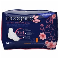Incognito Feminine Pad Ultra Thin with Wings / Overnight Heavy Absorbency, 14 Ct