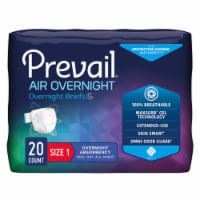 Prevail Air Overnight Adult Incontinence Brief 1 Heavy Absorbency Overnight, NGX-012/1, 20 Ct
