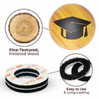 My Knock on Wood mkow-grad Color Graduation Hat - Attachable Premium Wood Charms