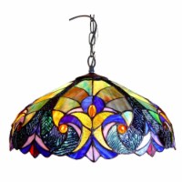 CHLOE Lighting LIAISON Tiffany-style 2 Light 18 Victorian Ceiling Pendent Shade