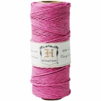 Hemptique Hemp Cord Spool 20lb 205'-Bright Pink