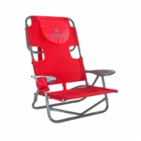 Ostrich On Your Back Folding Reclining Outdoor Beach Camping Lawn Chair, Red