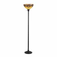 SERENITY Tiffany-style 1 Light Victorian Torchiere Floor Lamp 14 Shade