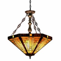 CH33359MR22-UH3 INNES Tiffany-style 3 Light Mission Inverted Ceiling Pendant Fixture 22