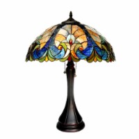 CHLOE Amor Tiffany-style 2 Light Victorian Table Lamp 16 Shade