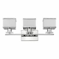 Chloe CH20039CM24-BL3 24 in. Lighting Trilluminate Contemporary 3 Light Chrome White Opal Gla