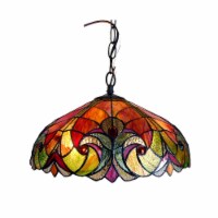 CHLOE Lighting LIAISON Tiffany-style 2 Light Victorian Ceiling Pendent 18 Shade,