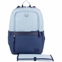 Bodhi Rubin Athleisure Tech Backpack Diaper Bag - Light Blue Chambray